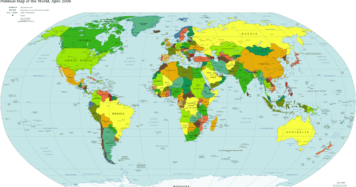 Map Of Continents And Countries