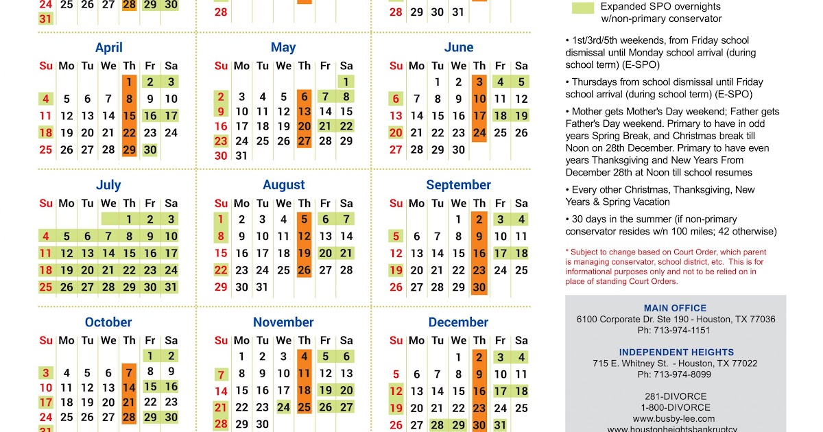 Every Third Weekend Calendar 2025