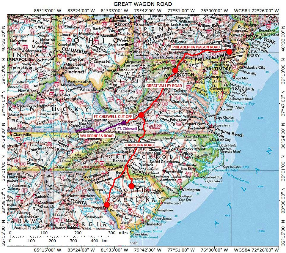 Road Map Of Virginia And North Carolina