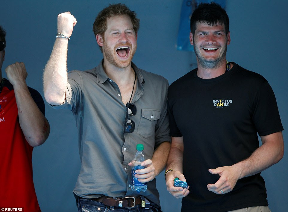 The royal couldn't contain his excitement this morning after witnessing the British swimming team's epic win