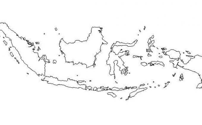 Peta Indonesia Warna Hitam Putih Arini Gambar