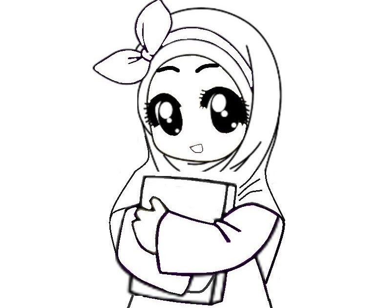Gambar Sketsa Wajah Wanita Hijab Hijab Lifestyle