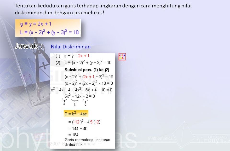 25++ Contoh Soal Kedudukan Garis Terhadap Lingkaran - Kumpulan Contoh Soal