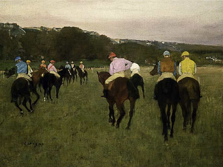 Edgar Degas - Carrera de caballos en Longchamp