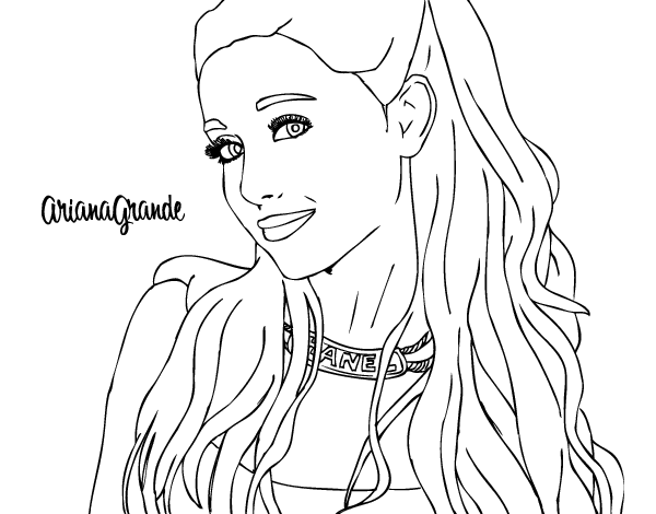 Ariana Grande Drawing Colouring Pages Sketch Coloring Page Jeffersonclan