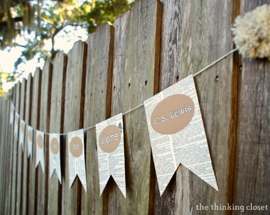 Book Page Banner Tutorial & Free Cut File | The Thinking Closet
