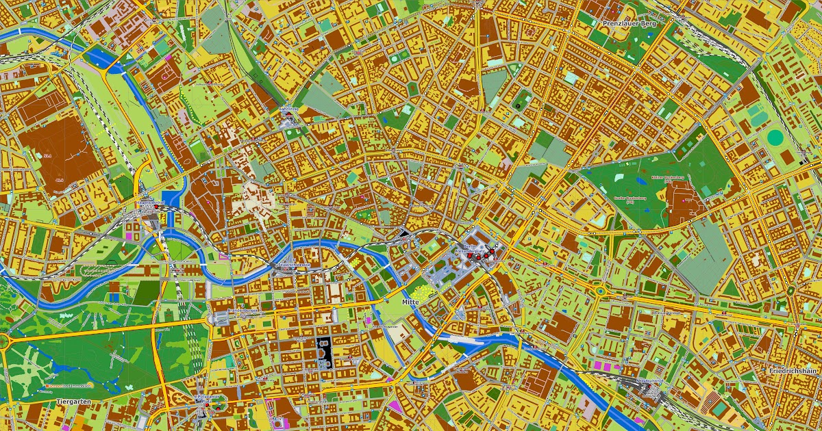 Berlin Stadtplan Karte / Stadtplan Berlin Moabit Karte
