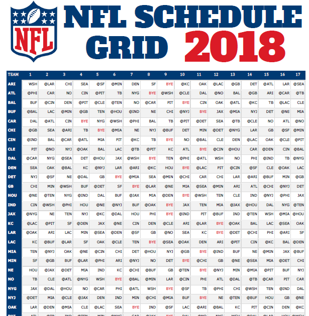 Nfl Schedule For 2020 Season - UNFLO