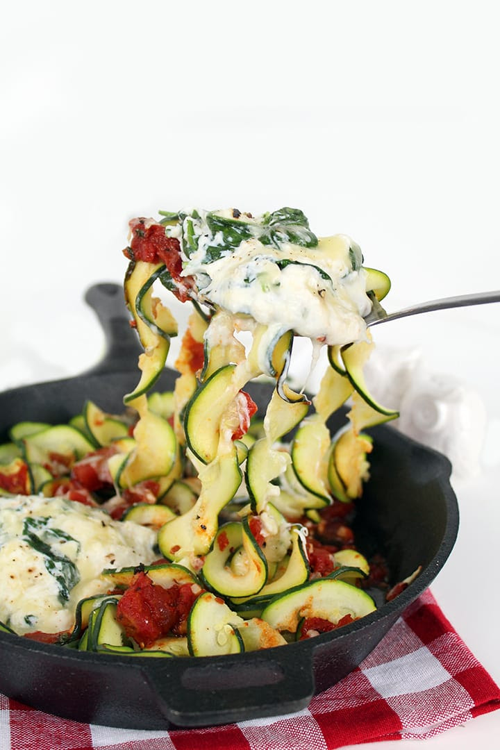 Deconstructed Manicotti Skillet with Zucchini Noodles Inspiralized Deconstructed Manicotti Skillet with Zucchini Noodles Inspiralized