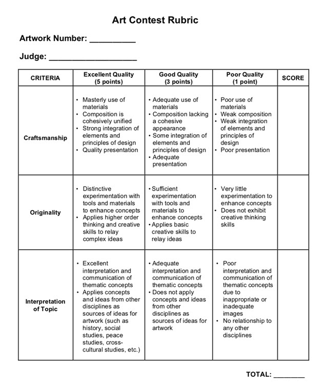 Criteria For Judging Coloring Contest - Coloring Walls