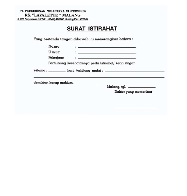 Surat Dokter Malang Pdf / Surat Dokter / I hereby certify