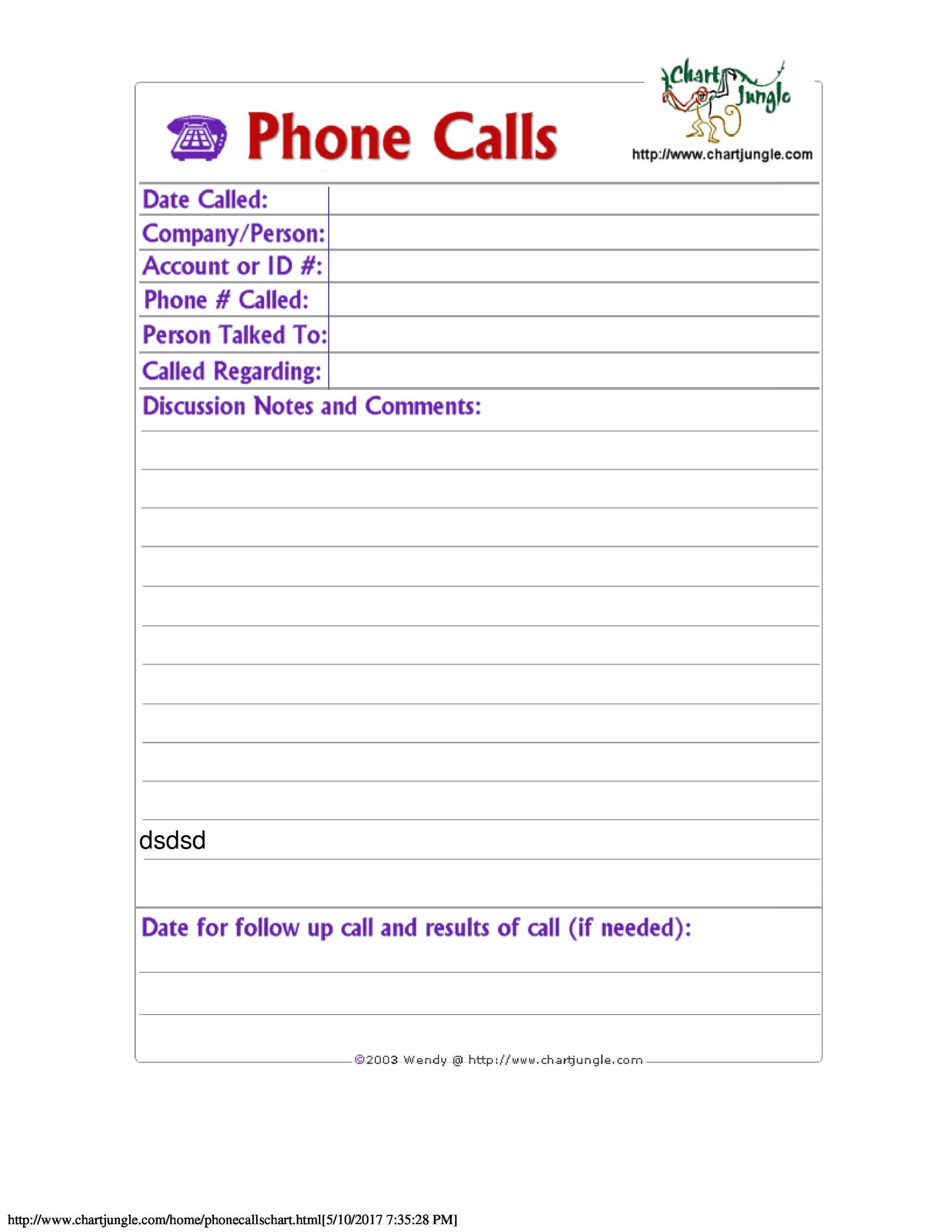 Phone Call Notes Template Flyer Template