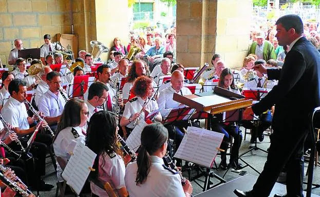 La Banda Ciudad de Irun en el concierto de San Pedro. 