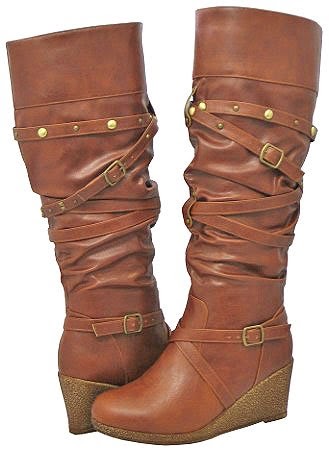 cognac moto boots
