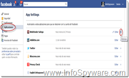 Elimine Aplicaciones sospechosas de Facebook. Elimine Aplicaciones sospechosas de Facebook.