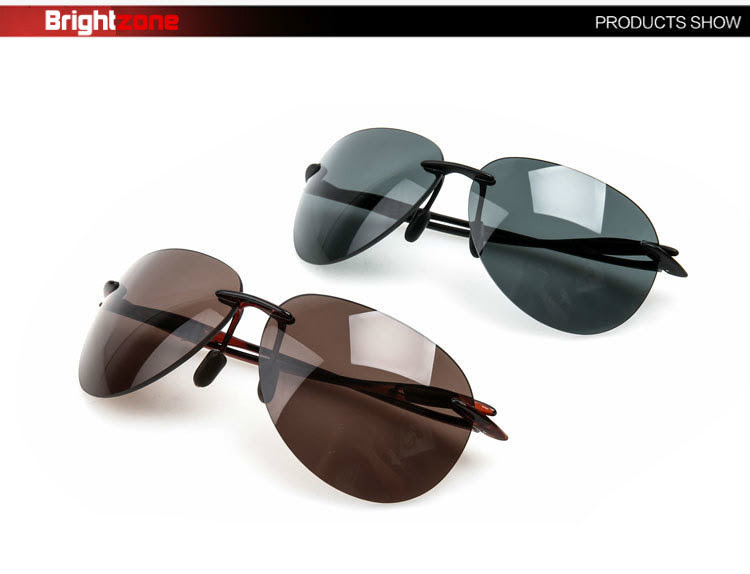 Full New Pattern Trend Fashion Rimless Sun Glasses Resist Fatigue ...