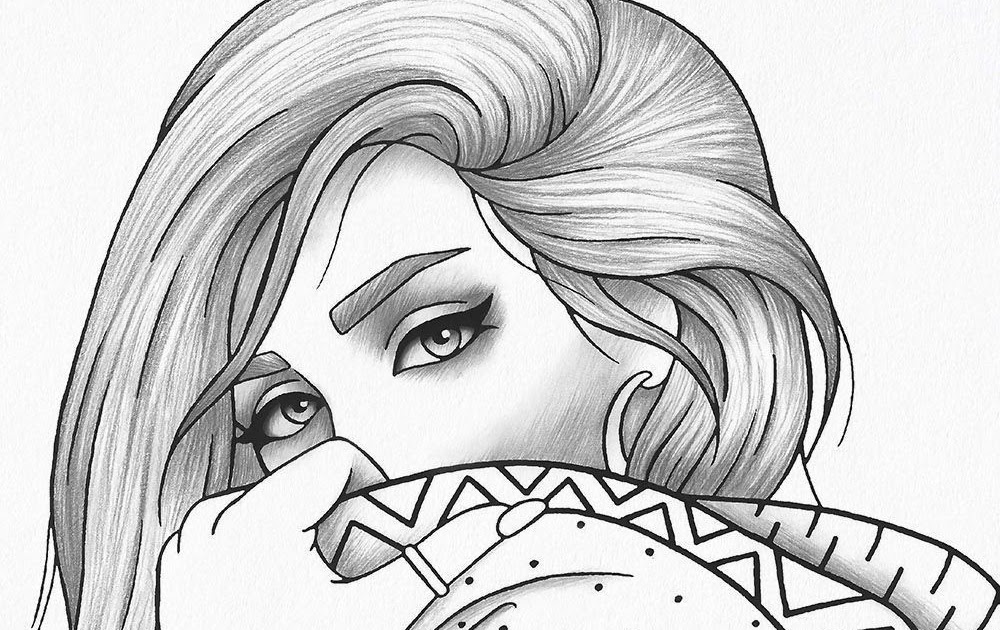 Chicas Tumblr Para Colorear E Imprimir - Para Colorear Para Niños
