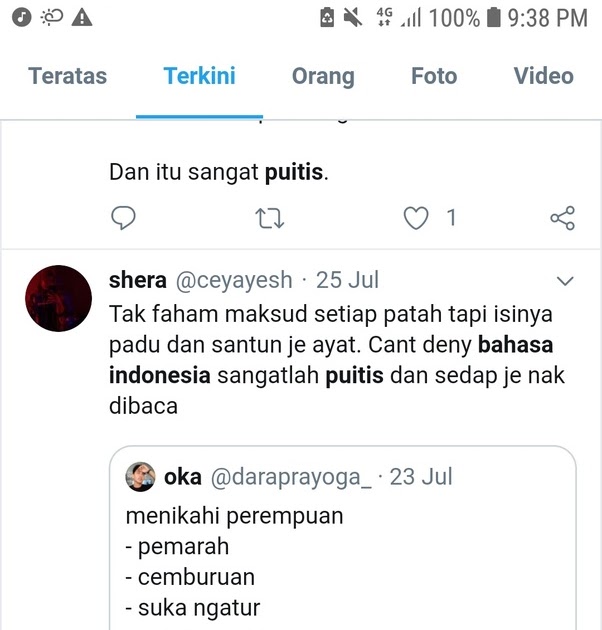 Tahniah Bahasa Indonesianya