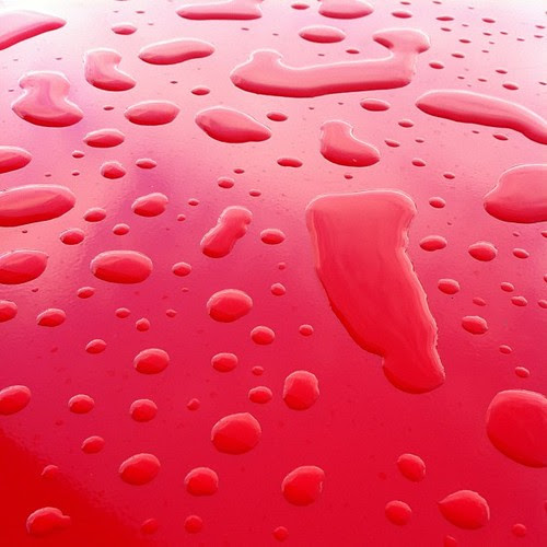 #patterns #rain #raindrops #red #colors #colours #water by Joaquim Lopes