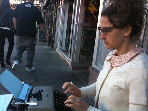 Jen Hofer typing