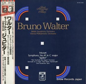 WALTER, BRUNO mozart; symphony no.41 in c major jupiter