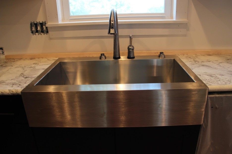 instal kitchen sink on vanity overmount no countertop
