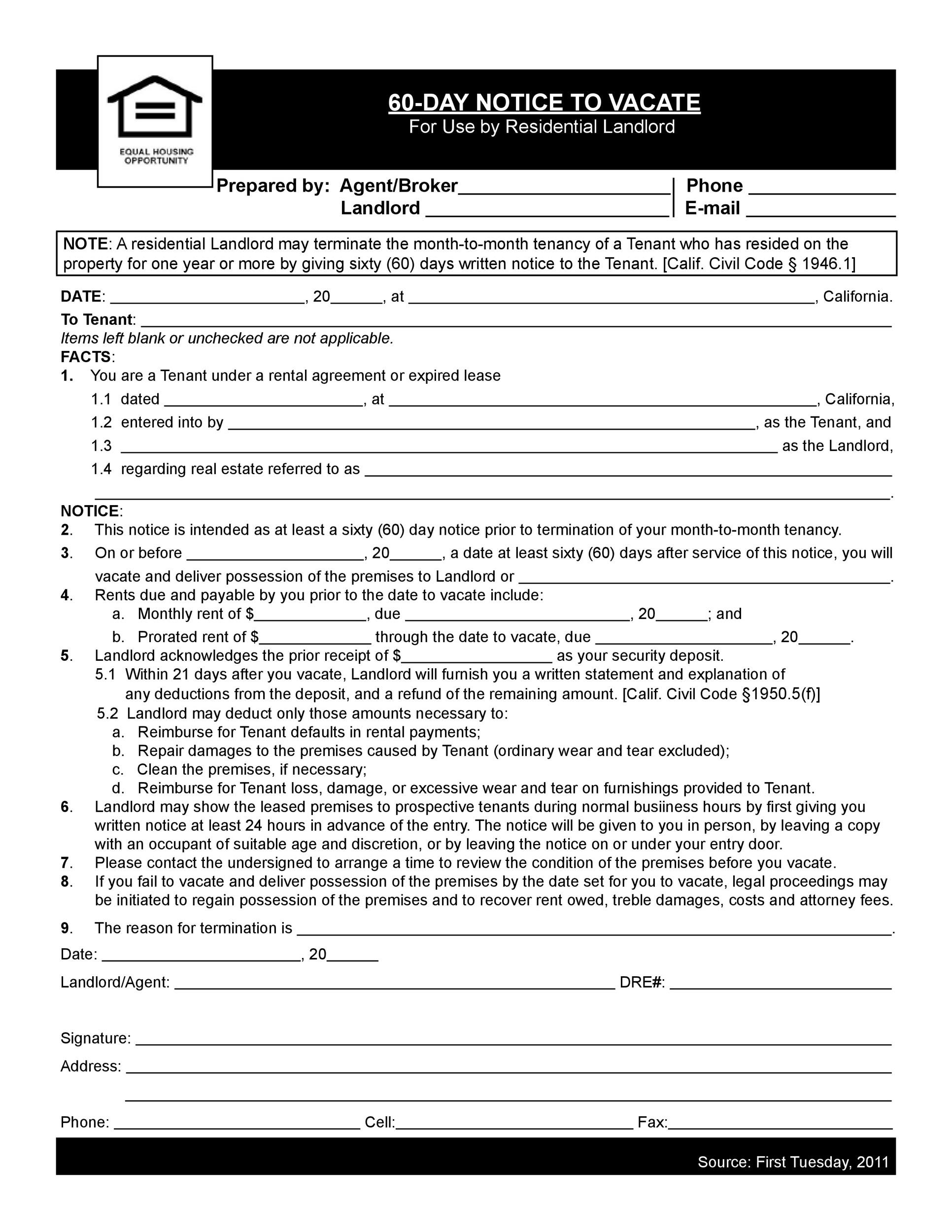 Notice To Quit Nj Template PDF Template
