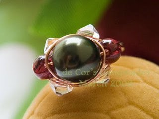 wire wrapped ring wire wrapped sparkly crystal ring by Corra