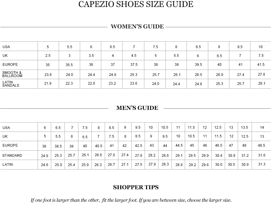 Capezio Jazz Shoes Size Chart : Capezio Adult Slip-On Show Stopper Jazz ...