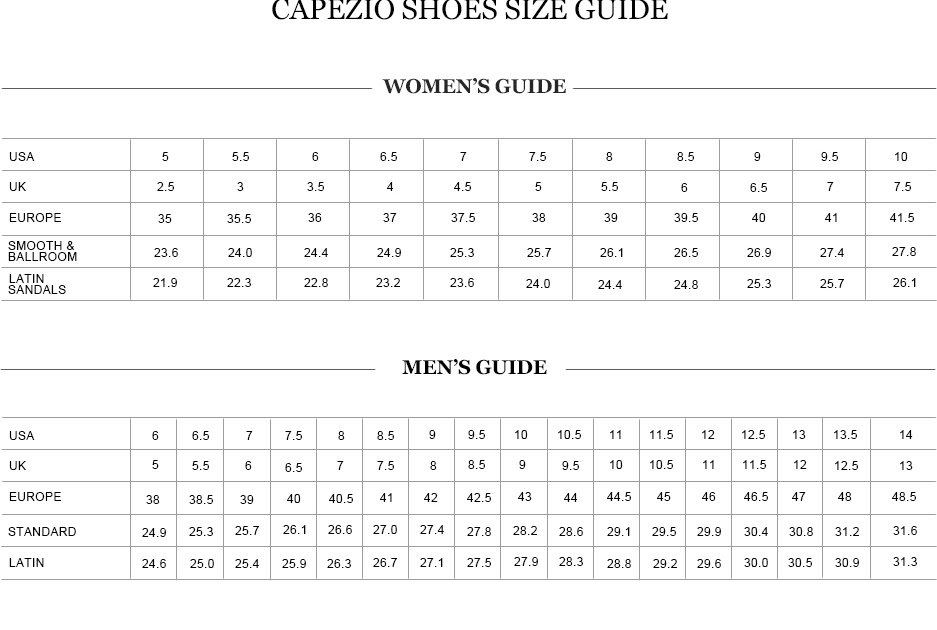 Capezio Jazz Shoes Size Chart : Capezio Adult Slip-On Show Stopper Jazz ...