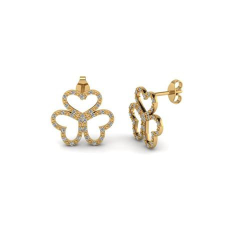 Hibiscus Round Flower Diamond Stud Earring In 14K Rose Hibiscus Round Flower Diamond Stud Earring In 14K Rose