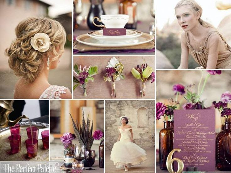 http://www.pinterest.com/pin/204491639301472199/ The Perfect Palette: {Autumn Elegance}: A Palette of Fig, Light Plum, Antique Gold, Ivory + White