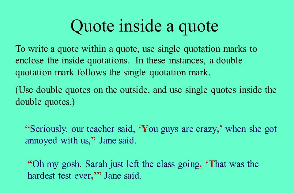 Period Inside Or Outside Of Scare Quotes - Quetes Blog