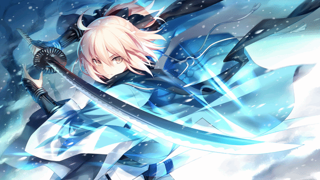 FGO - 沖田総司 飘雪 1080P(waifu2x) 60FPS | Wallpapers HDV