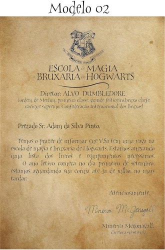 Carta Do Harry Potter Em Portugues - Soalan bs