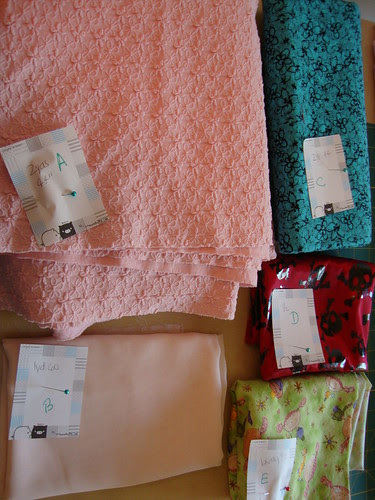 Fabric A through E