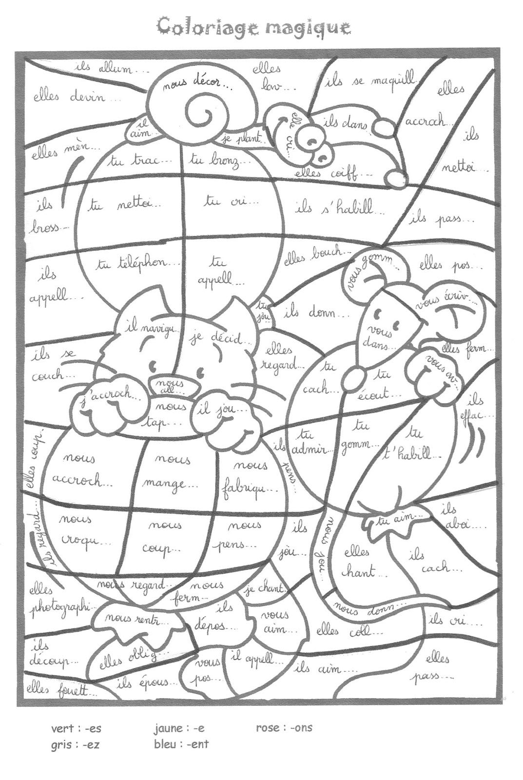 Coloriage Magique Anglais Cycle 3  Haut Coloriage HDImages et
