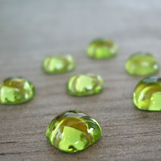 square peridot cabochon