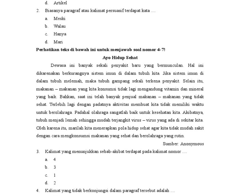Latihan Soal Teks Persuasif Kelas 8 Blog Pendidikan