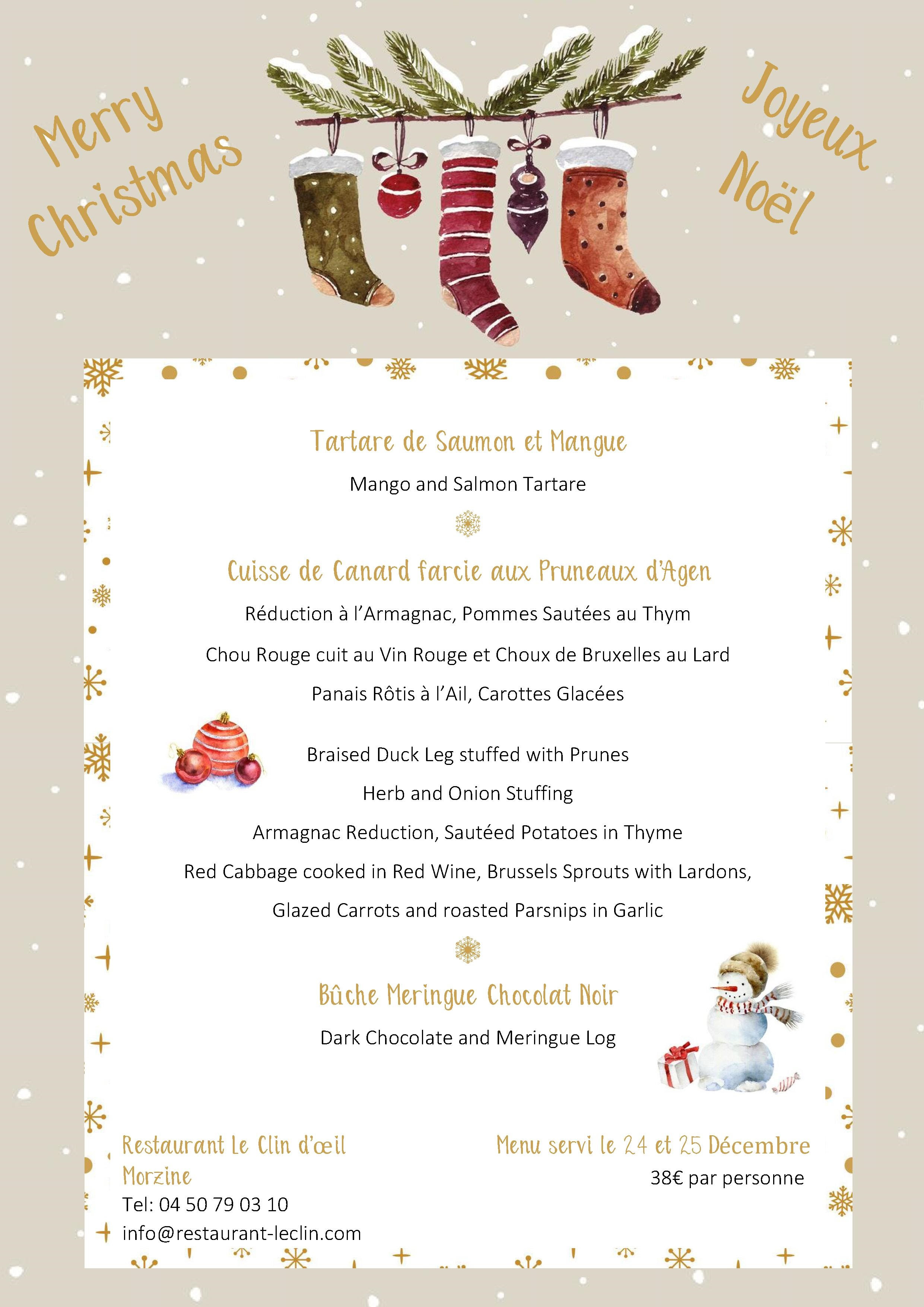 Menu De Noel Restaurant 2019 - Get Images Two