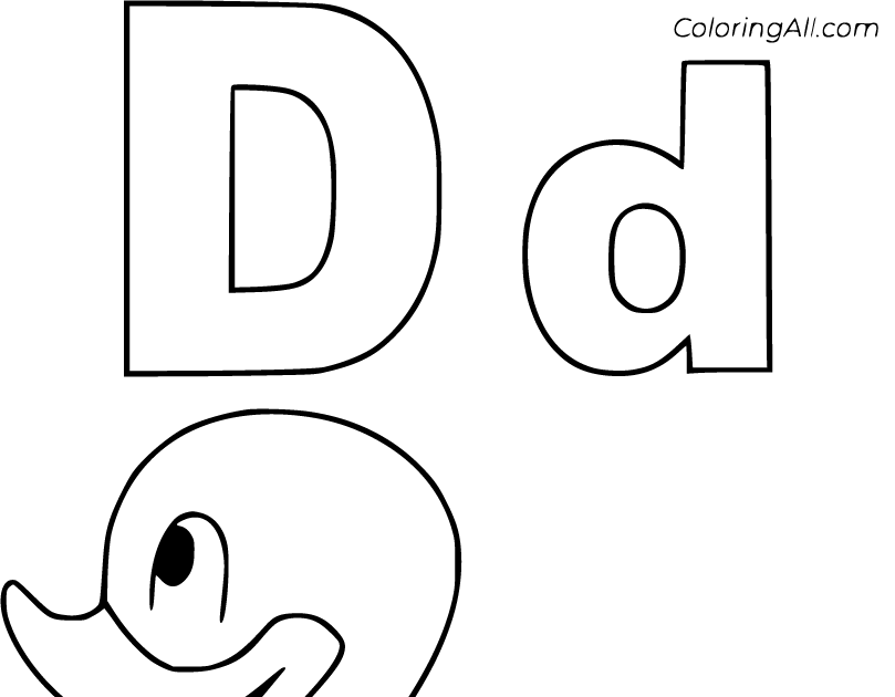Letter D Coloring Pages - Kid Creative