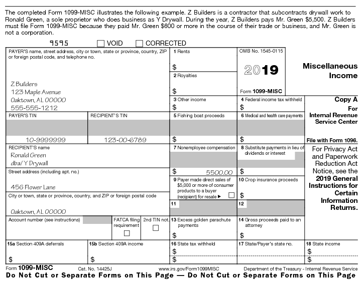 Fillable Forms Tax Form 1099 - Printable Forms Free Online