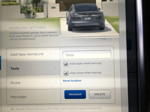 Tesla Model 3 Garage Door Opener