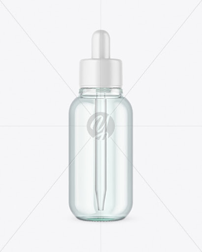 Download Clear Glass Dropper Bottle With Oil Mockup PSD Mockup Templates