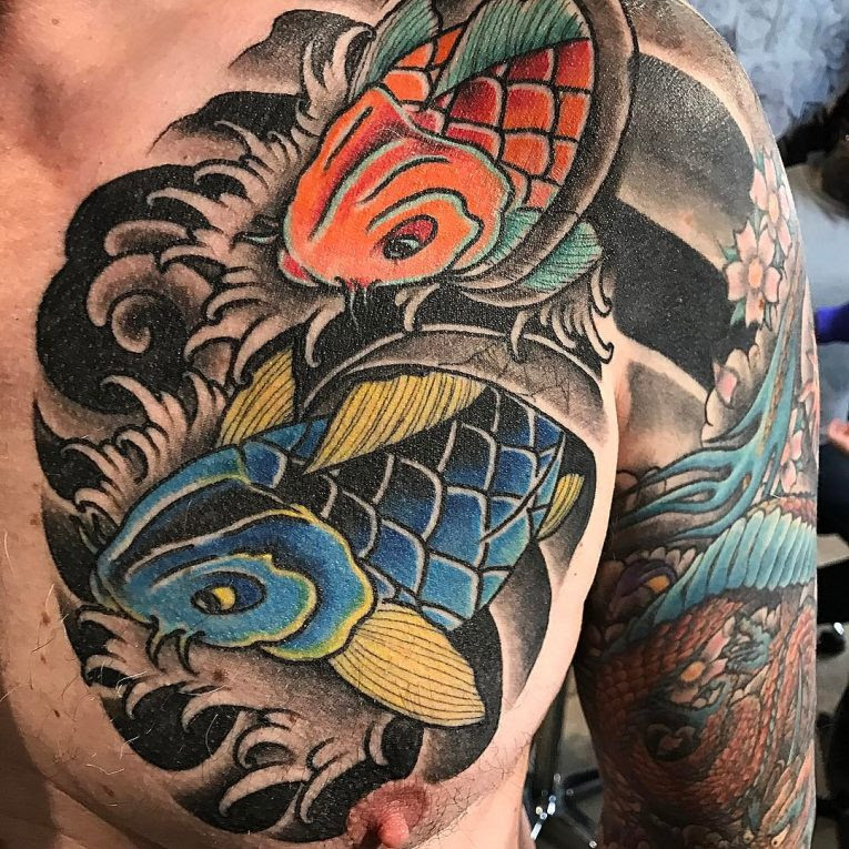 Tato Di Dada Yakuza Doni Gambar