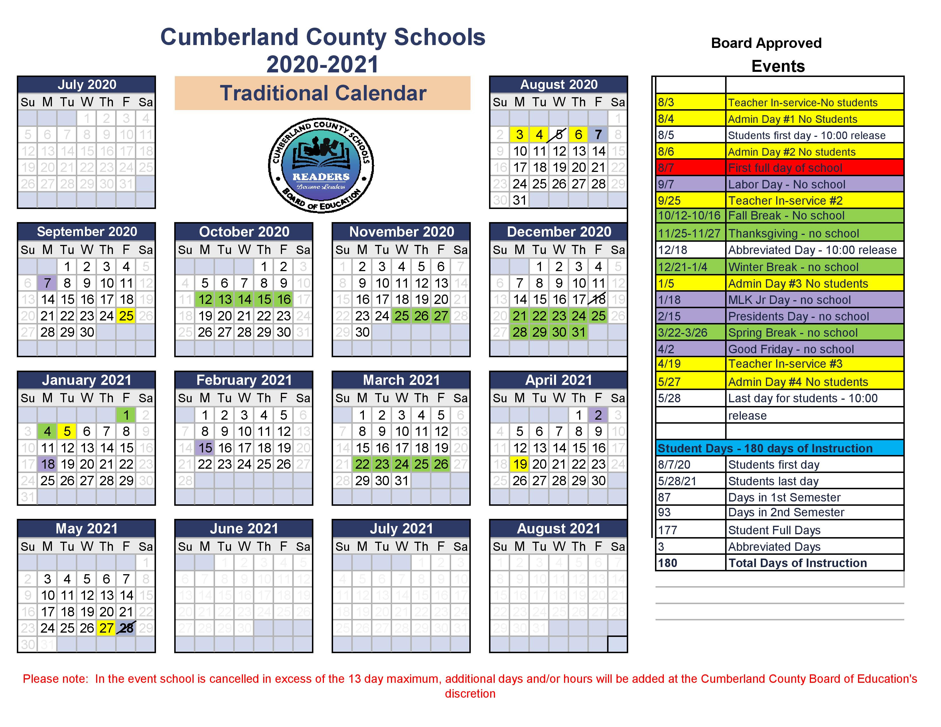 Cumberland County Schools Calendar 202223 August Calendar 2022