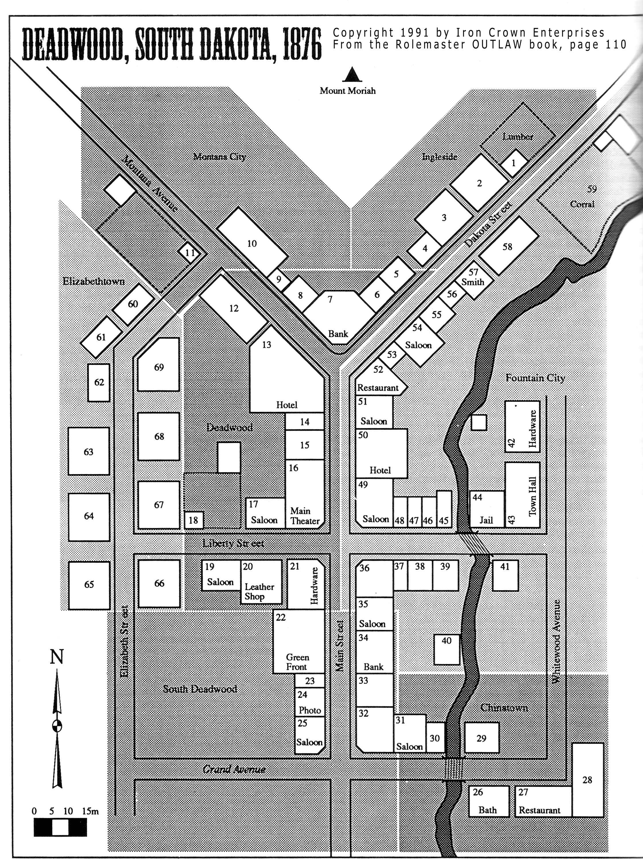 Deadwood and the Eames Residence Deadwood map