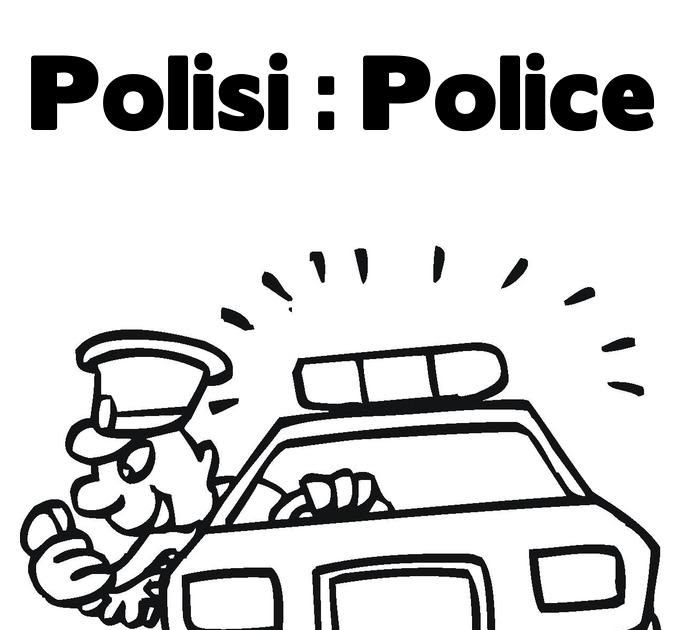 Mewarnai Gambar Gambar Pak Polisi Mengatur Lalu Lintas Kumpulan