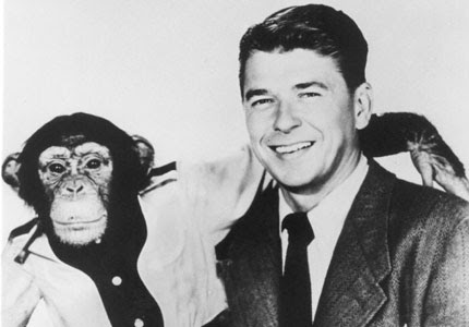 Afbeeldingsresultaat voor reagan and monkey