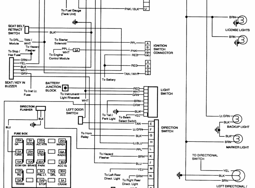 92 Chevy 2500 4x4 Tail Light Wiring Diagram